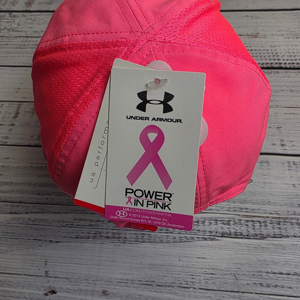 Under Armour Womens Power In Pink Cure Breast Cancer Awareness Hat HeatGear New - Picture 6 of 10